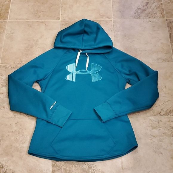 Women's Under Armour UA Storm teal hooded sweatshirt - Picture 3 of 8